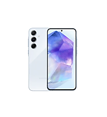 Samsung Galaxy A54 5G shown with colourful wallpaper