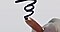 A hand holds an S Pen Fold Edition in Mystic Bronze as it makes a dark black scribbly line against a white background.