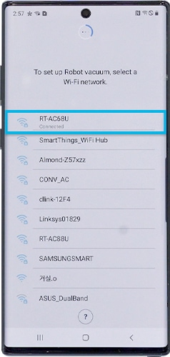 enter the wi-fi information