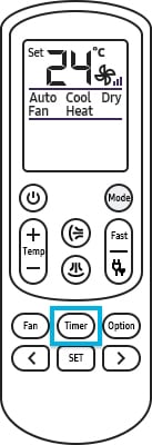 press the timer button
