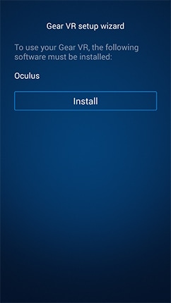 To install Oculus, touch install.