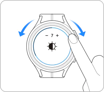 galaxy watch bezel adjust volume and brightness