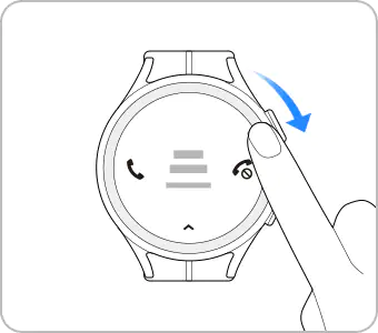 galaxy watch bezel answer or reject call