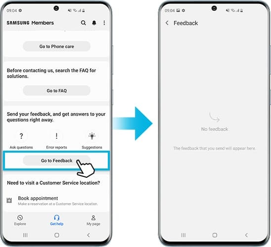 How to send feedback