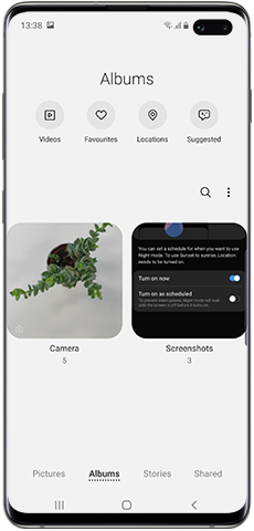 Android 9.0, New Gallery albums