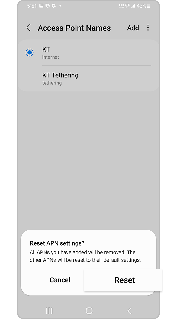 reset network settings 5