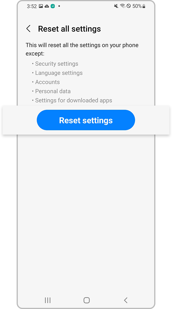 Tap Reset settings