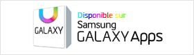 Bannière de notification Disponible sur Galaxy Apps pour téléchargement