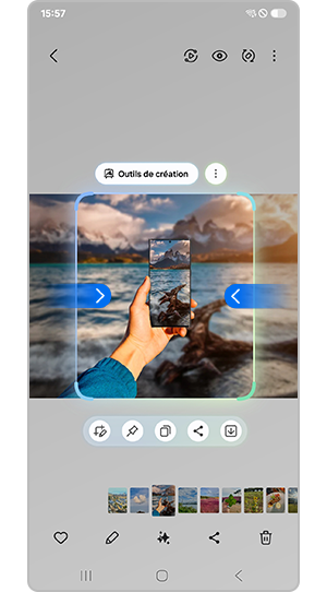 Sélectionner la zone à définir comme fond d'écran