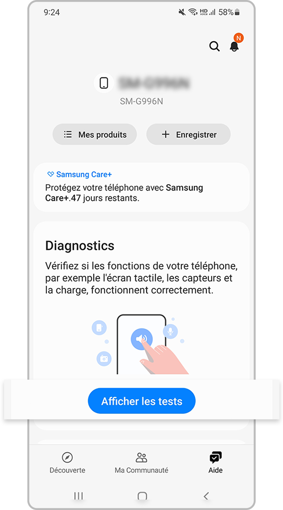 Samsung Members - Afficher les tests