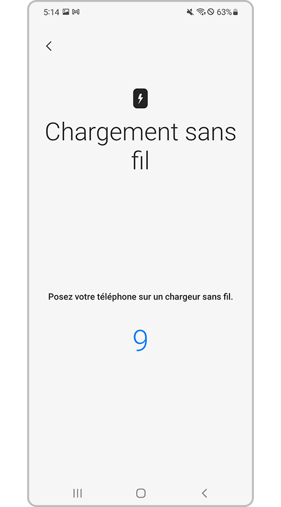 Samsung Members Placez le téléphone sur un chargeur sans fil