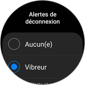 Liste des paramètres pour les Alertes de déconnexion