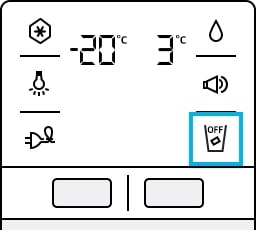 check the ice off mode display