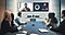 people have conference via Samsung and Logitech video conferencing solution