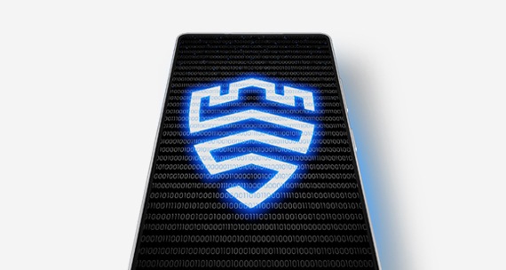 Data-encryptie: Het Samsung Knox-logo op een telefoon.