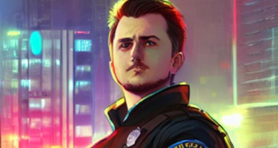 Een AI gegenereerde portret van livestreamer Egbert