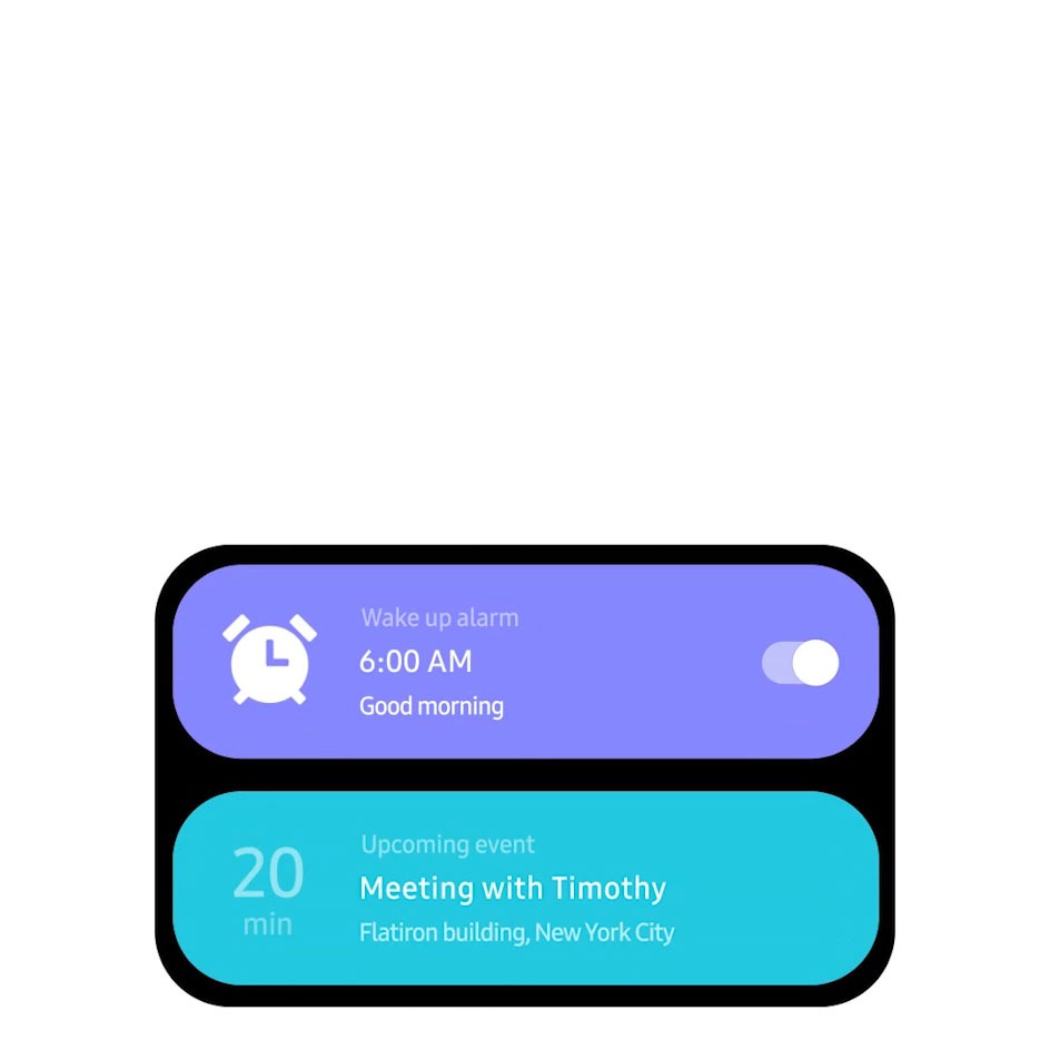 Video die verschillende One UI gebruikersinterface notificaties laat zien.