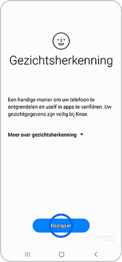 Lees de instructies en tik op Doorgaan