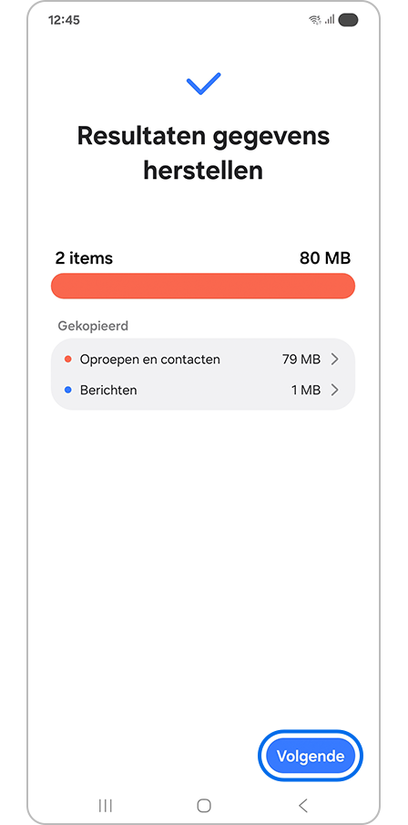 Tik op de knop Volgende