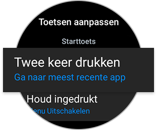 horloge twee keer indrukken