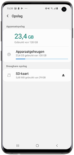 Tik op de SD-kaart en vervolgens op Formatteren