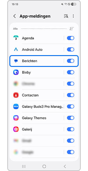 De Berichten-app selecteren