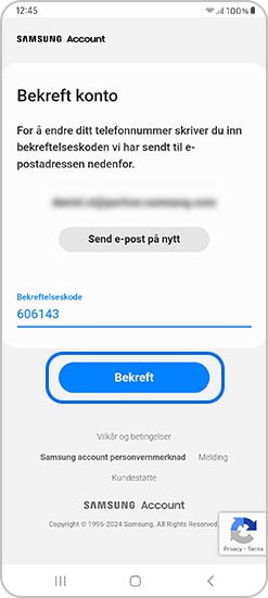 Verifiser koden som ble sendt til e-postadressen din