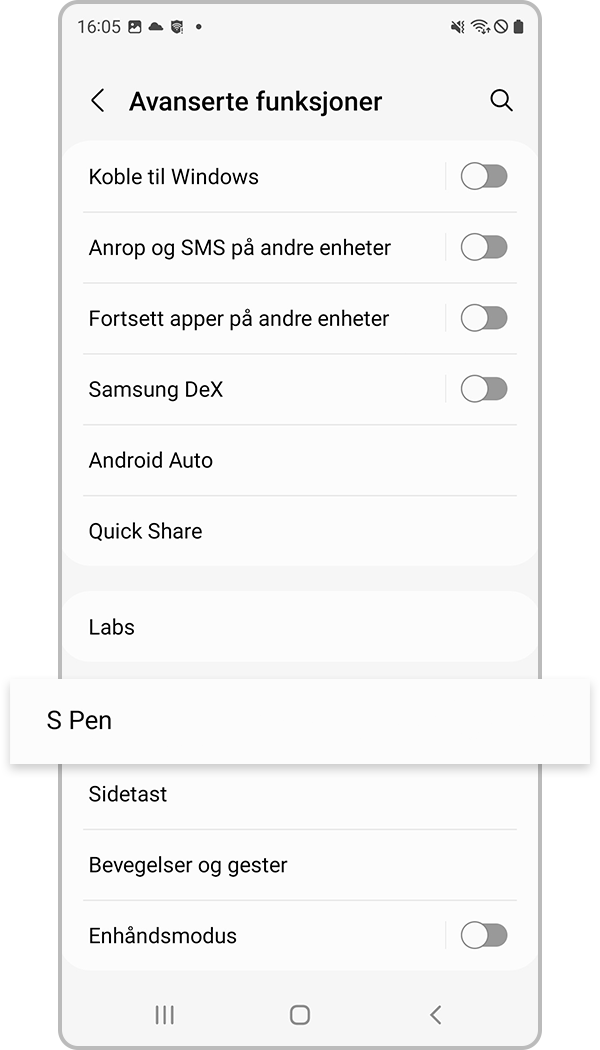 endre apper for s-pennen til s22, trinn 2
