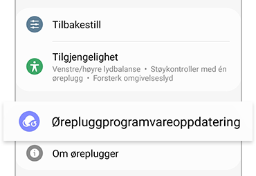 Programvareoppdateringer med Galaxy Wearable-appen