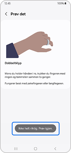 Dobbeltklype feil melding