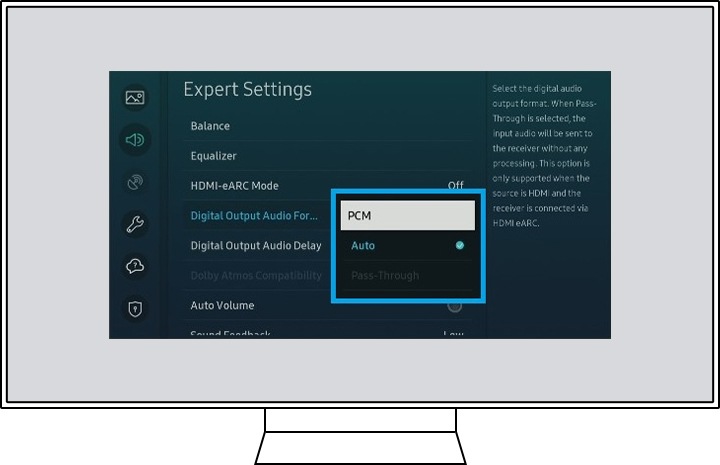 Digital Output Audio Format (Lydformat for digital utgang)
