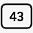 43 tommer