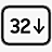 Under 32 tommer