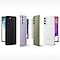 Several Galaxy S21 FE 5G smartphones positioned upright in a circle on a white background. Each Galaxy S21 FE 5G is a different colour, including Graphite, Lavender, Olive and White.
