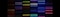 There are neon-colored square bars stacked up in 6 columns.