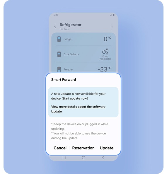 A new update is now available for your device. Start update now? View more details about the software update. Keep the device on or plugged in while updating. You will not be able to use the device during the update.