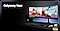 A gaming setup with Odyssey Neo on the desk. The monitor is displaying a warrior fighting a dragon. CES Innovation Awards 2023 Best of Innovation logo.