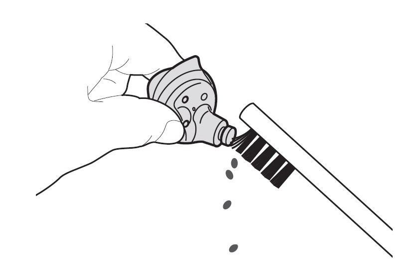 Brush to remove debris