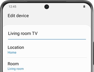 Edit devices details on a Galaxy phone