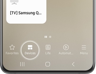 Control devices on a Galaxy phone