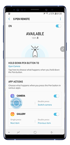 Single press to choose the app
