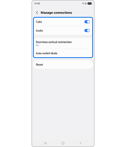 Select conditions for Bluetooth