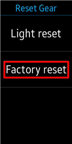 facotry reset