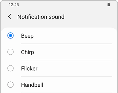 List of Notification sound in the Galaxy Wearable app