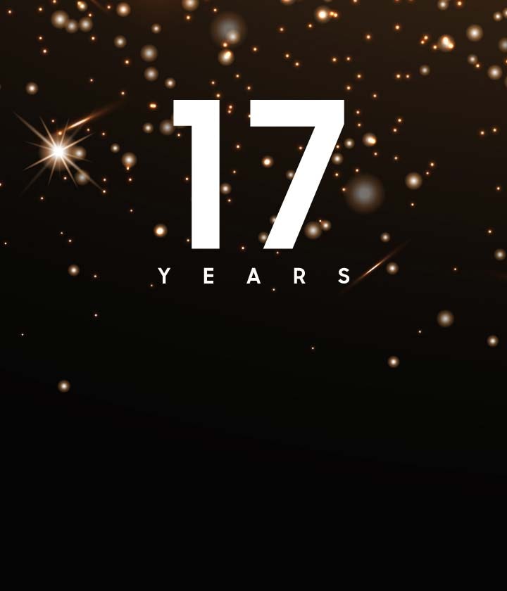 17 Years Global no.1 logo