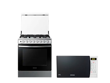 Cocina Black Smog + Microondas Blanco 23 L
