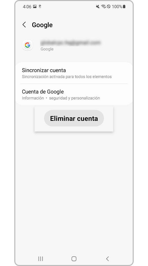 Eliminar cuenta de Google