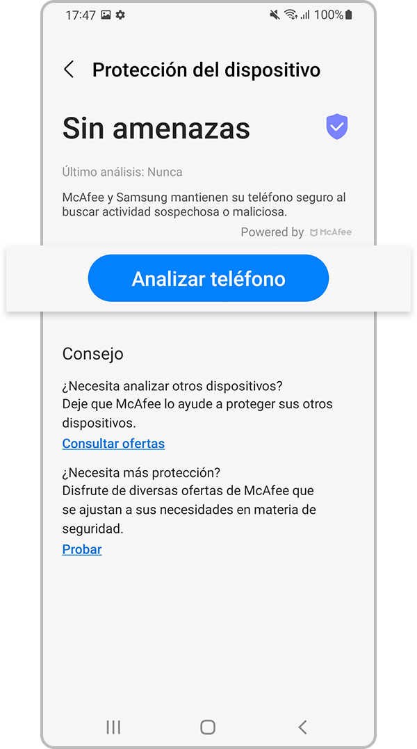 Presiona Escanear teléfono