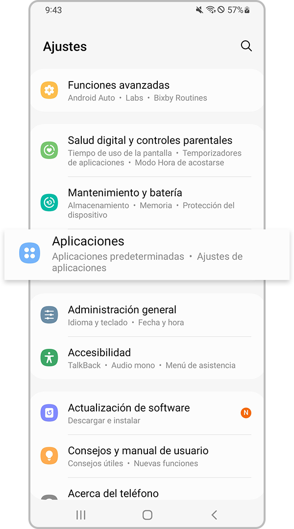 Seleccionar aplicaciones