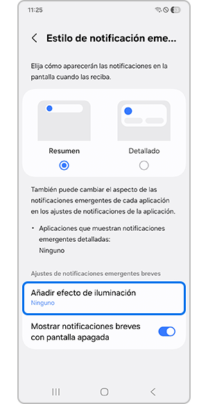 Seleccionar Añadir efecto de iluminación
